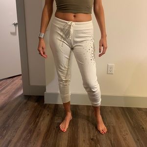 Sweat pants with gold moon design!